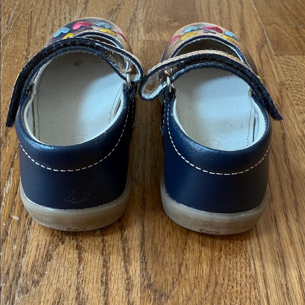 See Kai Run Girls Heart Embellished Mary Jane Shoes - Navy - Picture 3 of 6